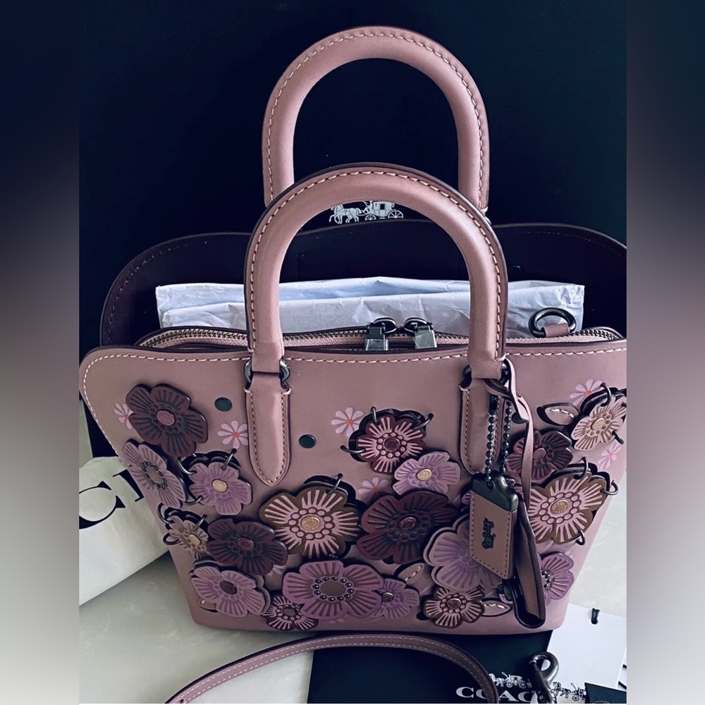 🌸COACH DAKOTAH SATCHEL TEA ROSE in DUSTY ROSE - Picture 11 of 16